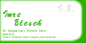 imre blesch business card
